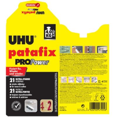Pastille UHU Patafix Propower, 21 pièces