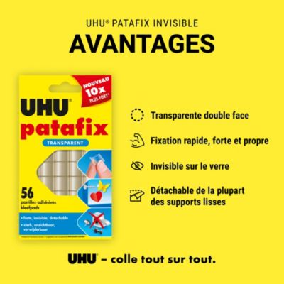 Pastille UHU Patafix transparent, 56 pièces