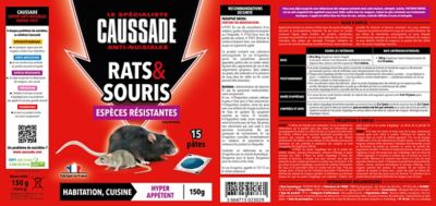 Pat'appat rats et souris forte infestation Caussade 150g