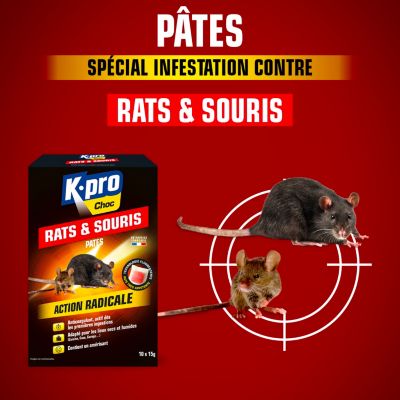 Pât'appât rats et souris Kapo 150g prêt à l'emploi