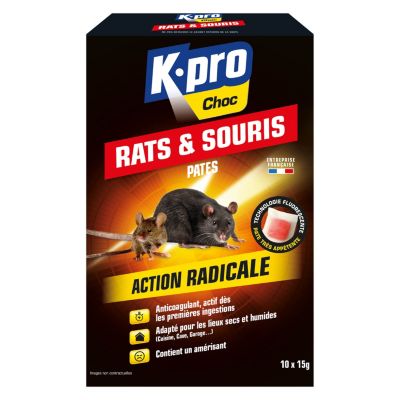 Appâts Rats Souris Pâtes KB x12 - Jardi Pradel - Jardinerie et