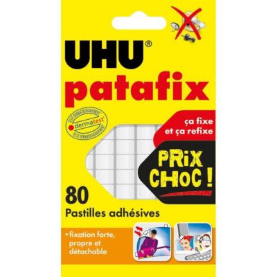 Patafix - UHU - Pâte adhésive repositionnable - Blanche - Tous supports ...
