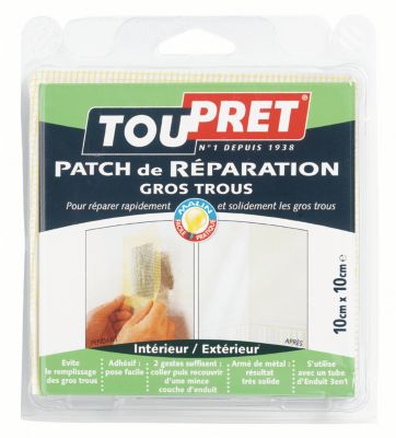 Patch De Reparation Gros Trous Toupret 10 Cm X 10 Cm Castorama