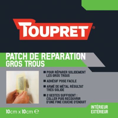 Patch de réparation gros trous 10X10cm Toupret