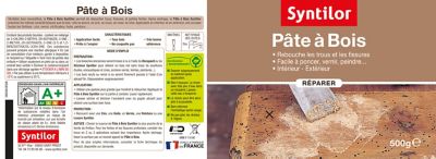 Pâte à bois Chêne clair 1 Kg Syntilor