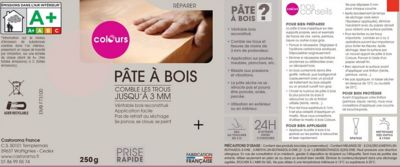 PÂTE À BOIS POUR REBOUCHER IMPERFECTIONS ET FISSURES 250G CHÊNE MOYEN