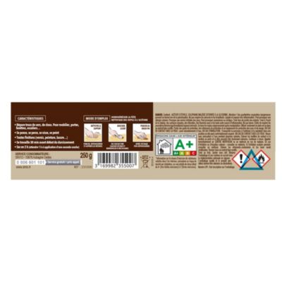 Pâte à bois rebouche petits trous Sintobois bois clair 500g