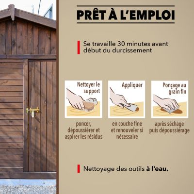 Pâte à bois rebouche petits trous Sintobois chêne foncé 250g