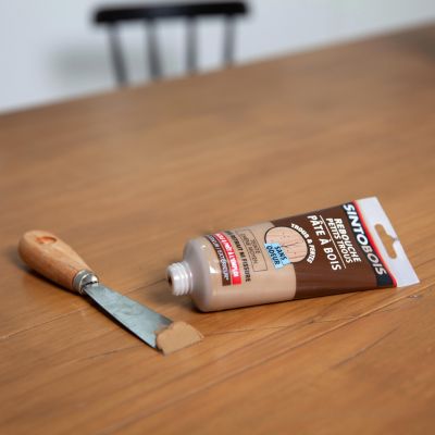 Pâte à bois rebouche petits trous Sintobois chêne moyen 80g