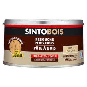 Pâte à bois rebouche petits trous Sintobois couleur naturel 250g