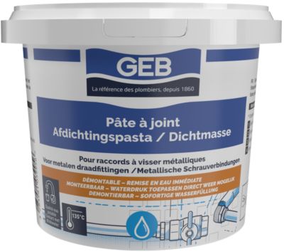 Pâte à joints pour raccords à visser métallique Geb