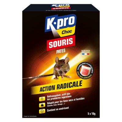 Pâte anticoagulante contre rats et souris Kapo 50G