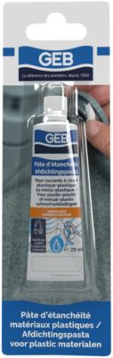 Pâte d'étanchéité GEB pour plastiques ou raccords métal/plastique en tube de 20 ml