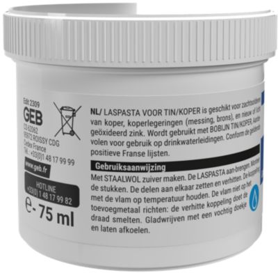 Pâte décapante étain/cuivre GEB pot 75ml