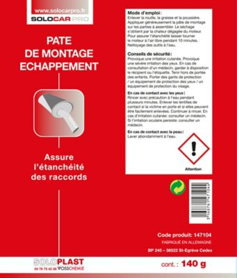 Pâte montage échappement Solocar 140 g
