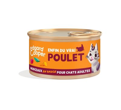 Pâtée en morceaux pour les chats adultes au poulet 85g Edgard cooper