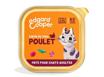 Pâtée pour chat adulte au poulet 85g Edgard Cooper