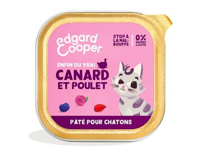 Pâtée pour chatons au canard et au poulet 85g Edgard cooper