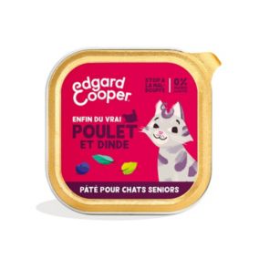 Pâtée pour chats senior au poulet et à la dinde 85g Edgard cooper