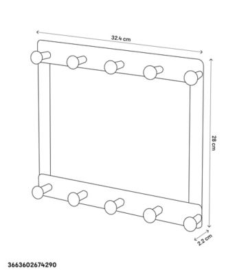 Patère 2x5 têtes Koros blanc GoodHome
