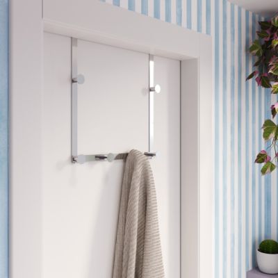 Patère de porte 6 têtes en acier inoxydable chromé Cavally GoodHome