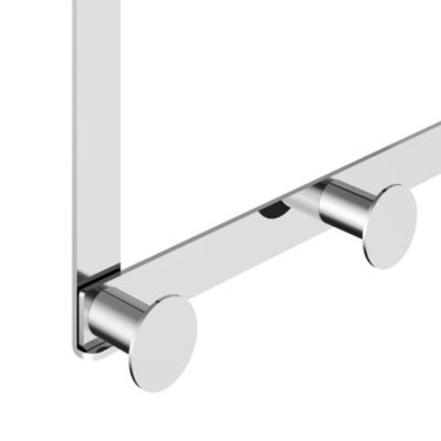 Patère de porte 6 têtes en acier inoxydable chromé Cavally GoodHome