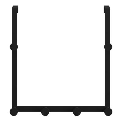 Patère de porte 6 têtes en acier inoxydable noir Cavally GoodHome