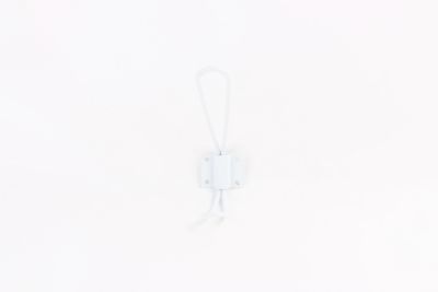 Patère en acier blanc à fixer 2 têtes