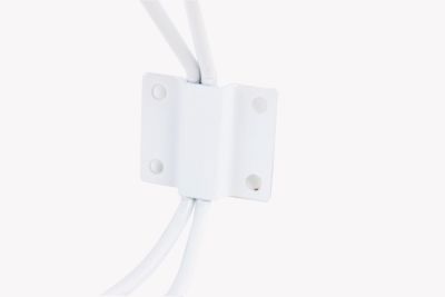 Patère en acier blanc à fixer 2 têtes