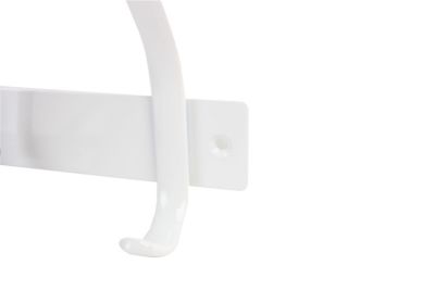 Patère en acier blanc à fixer 4 têtes