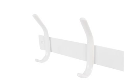 Patère en acier blanc à fixer 4 têtes