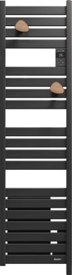 Patère galet bois anthracite pour sèche-serviettes Sauter
