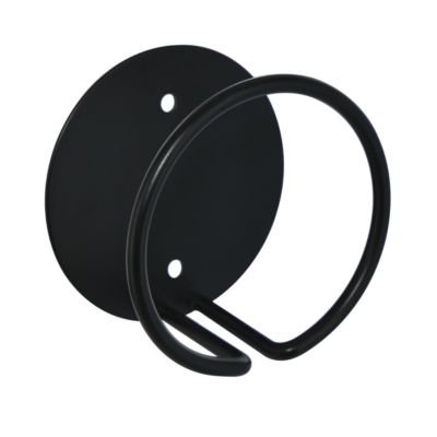 Patère murale 1 tête filaire rond N°2 Cime métal noir