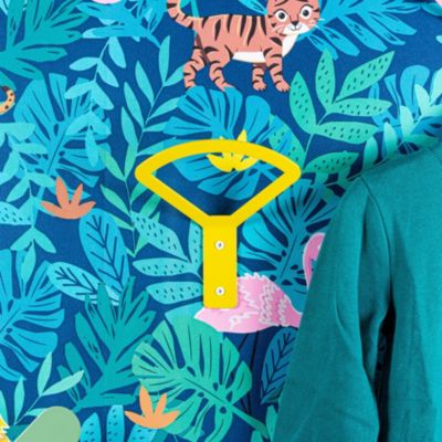 Patère murale 1 tête triangle Cime métal jaune