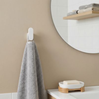 Patère ovale blanche GoodHome Graphene
