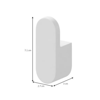 Patère ovale blanche GoodHome Graphene