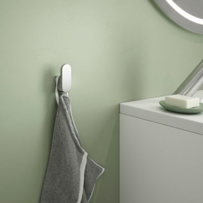 Patère ovale chrome brossé GoodHome Graphene