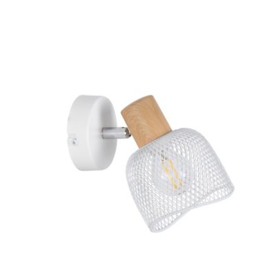 Patère spot E14 25W Corep Ottawa blanc L.10 x L.16 x H.15 cm
