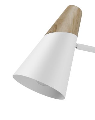 Patère spot E14 5W GoodHome Arraqis blanc mat L.8 x L.21 x H.15 cm