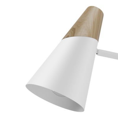 Patère spot E14 5W GoodHome Arraqis blanc mat L.8 x L.21 x H.15 cm
