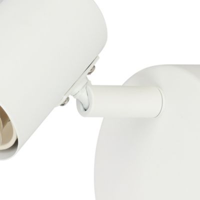 Patère spot E27 8.6W GoodHome Ghlin blanc mat L.10 x L.13 x H.13 cm