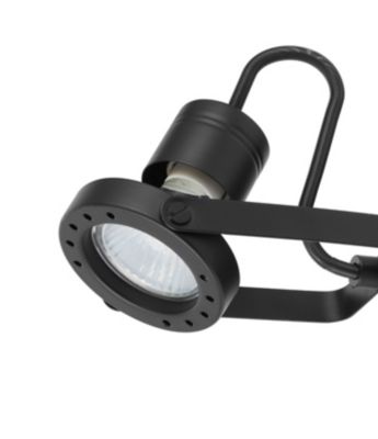 Patère spot GU10 5W GoodHome Chaman noir mat L.10 x L.17 x H.10 cm