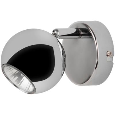 Patère spot GU10 7W GoodHome Roccheta chrome H.12 x Ø8 cm