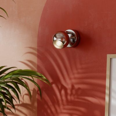Patère spot GU10 7W GoodHome Roccheta chrome H.12 x Ø8 cm