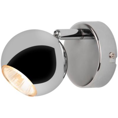 Patère spot GU10 7W GoodHome Roccheta chrome H.12 x Ø8 cm
