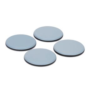 Patin auto-adhésifs Diall 65 mm x 4, blanc + gris/bleu