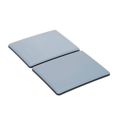 Patin auto-adhésifs Diall 100 x 80 mm x 2, blanc + gris/bleu