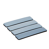 Patin auto-adhésifs Diall 24 x 100 mm x 4, blanc + gris/bleu