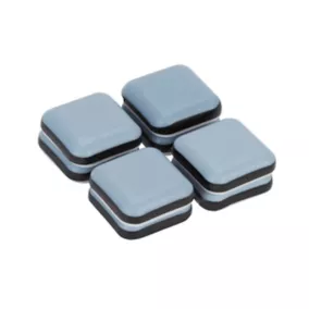 Patin auto-adhésifs Diall 24 x 24 mm x 8, blanc + gris/bleu