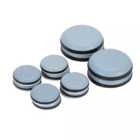 Patin auto-adhésifs Diall 30/19 mm x 12, blanc + gris/bleu